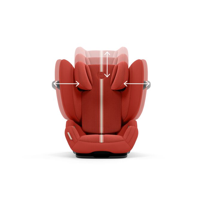 An image of the CYBEX Gold Solution G i-Fix Child Car Seat, highlighting the Perfect Fit for Every Age feature.