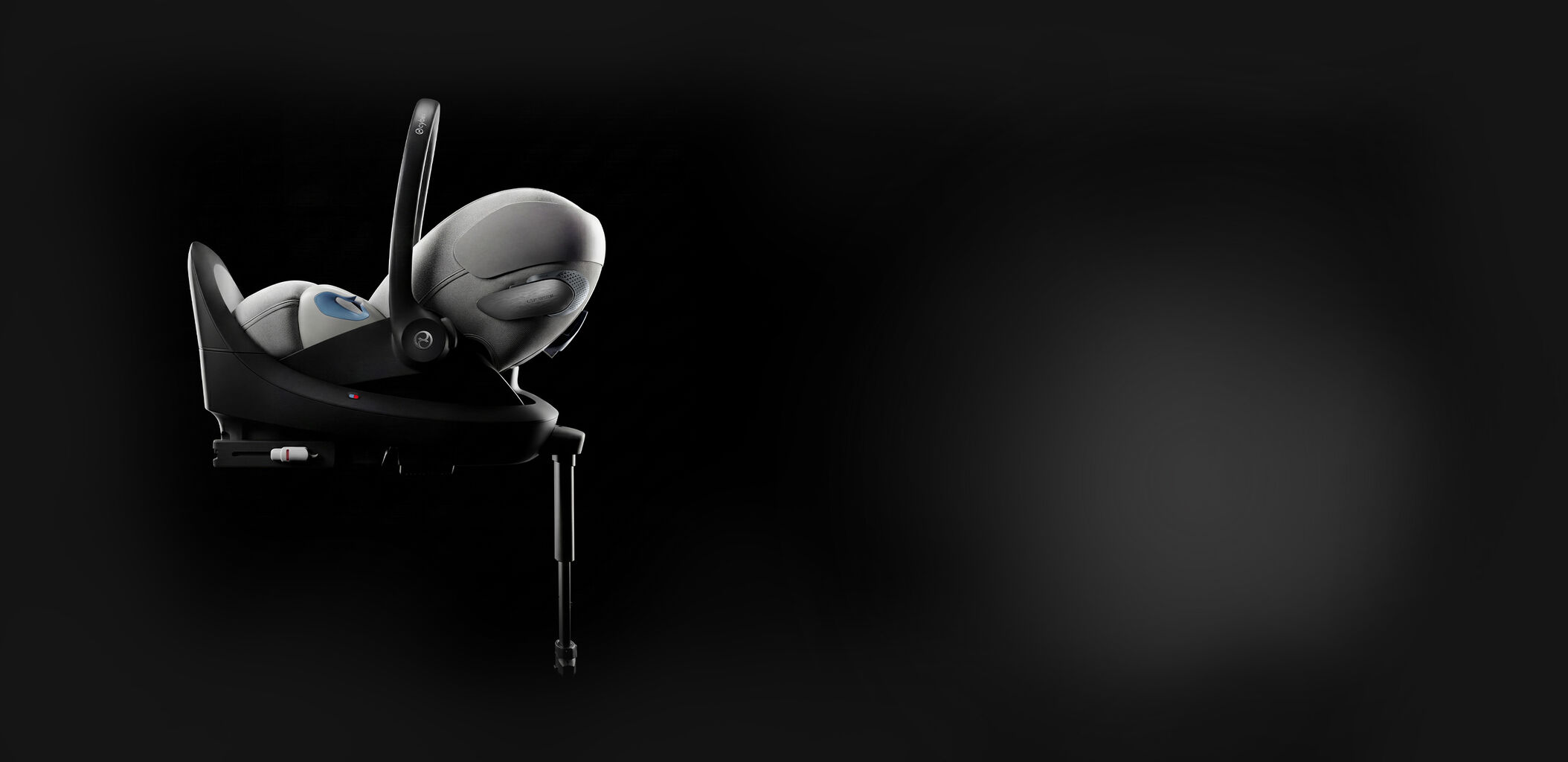 Product image of a Cloud T infant car seat in a Base with Load Leg.