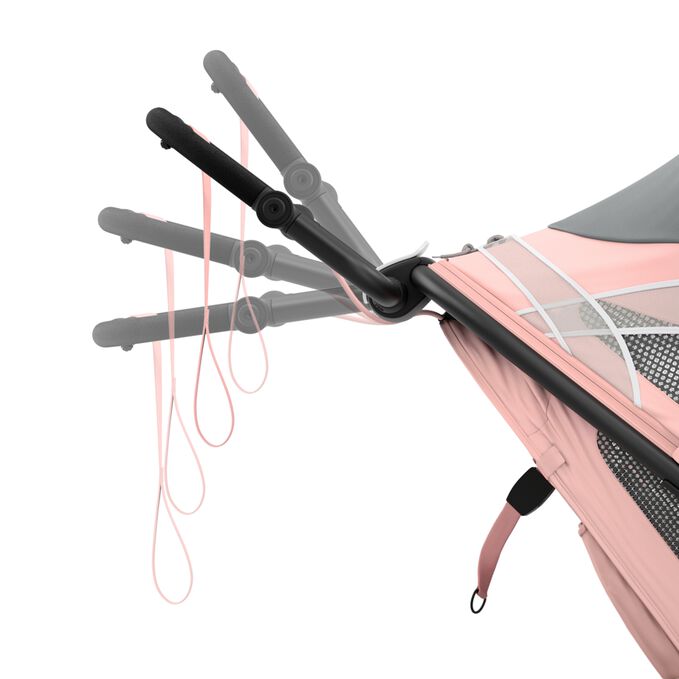 An image of the CYBEX Gold Avi Frame Jogger, highlighting the Ergonomic handlebar feature.