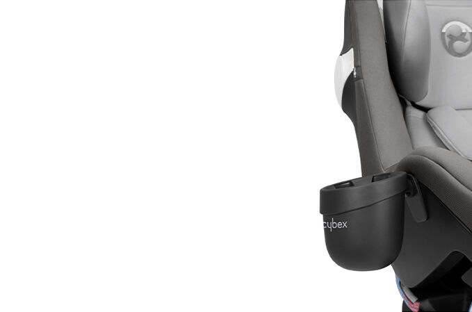 An image of the CYBEX Gold Sirona M with SensorSafe Toddler Car Seat, highlighting the Cup Holder feature.