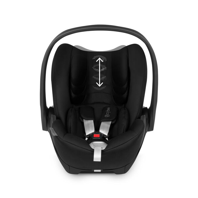 An image of the CYBEX Platinum Cloud Q Infant Car Seat, highlighting the Grows with the child feature.