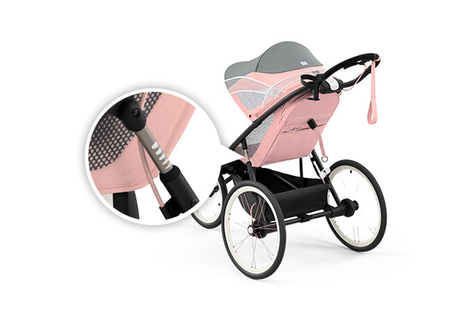 An image of the CYBEX Gold Avi Set Jogger, highlighting the Run in comfort feature.