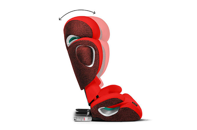 Ein Bild des CYBEX Platinum Solution Z-fix Child Car Seat, das das Merkmal Passt sich ideal an hervorhebt.