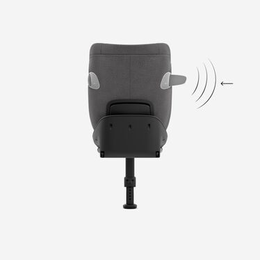 Imagen del CYBEX Platinum Sirona Ti Toddler Car Seat que destaca la característica Un 25 % más de protección contra impactos laterales.