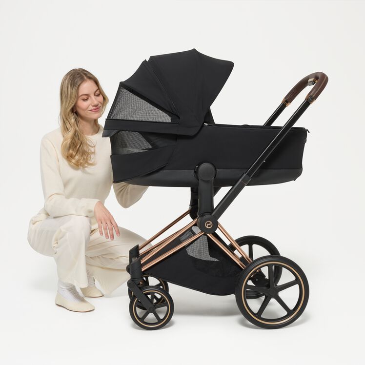 CYBEX Priam Fold Lux Carry Cot panorama and sky-view mesh windows.