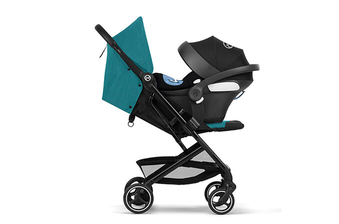 An image of the CYBEX Gold Beezy 1 Buggy, highlighting the Travel System with Car Seat feature.