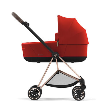 CYBEX Platinum Pushchair Mios Lux Carry Cot shown on Mios Frame - Autumn Gold