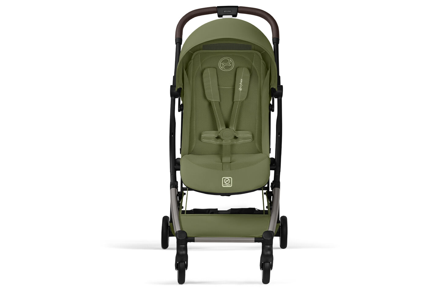 Cybex Orfeo kompakter Reisebuggy in Moss Green in Frontansicht