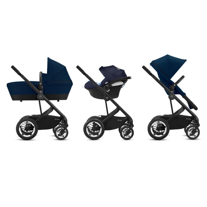 Ein Bild des CYBEX Gold Talos S 2-in-1 Stroller, das das Merkmal Reisesystem hervorhebt.