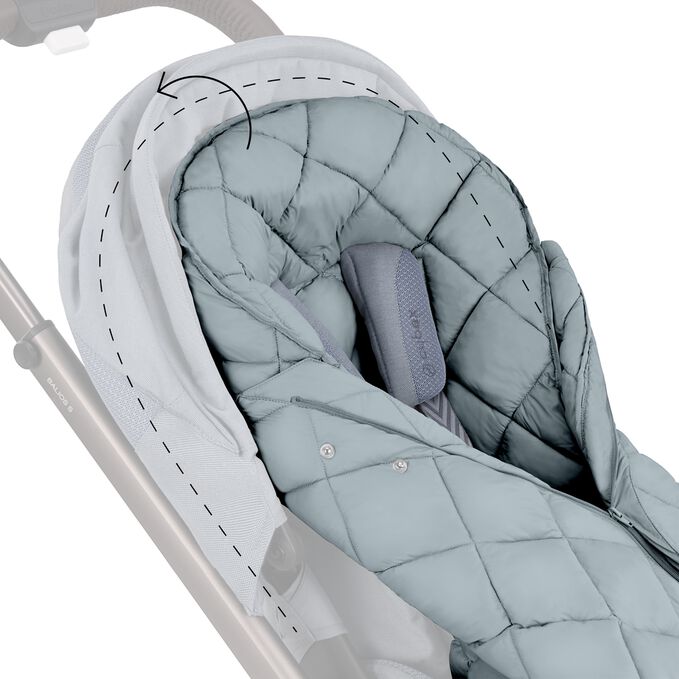 An image of the CYBEX Gold Snogga 2 Accessories for Strollers, highlighting the Adjustable hood feature.