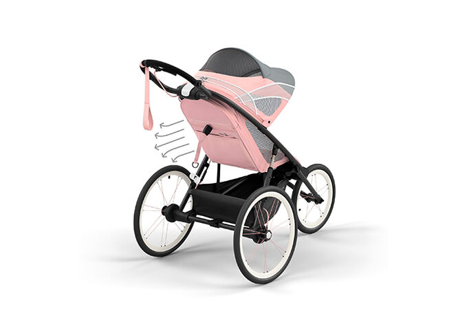 An image of the CYBEX Gold Avi Seat Pack Jogger, highlighting the XL sun canopy feature.