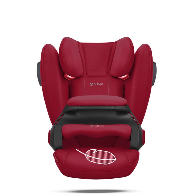 Ein Bild des CYBEX Silver Pallas B2-Fix + Lux Toddler Car Seat, das das Merkmal Einfach zu handhaben und zu tragen hervorhebt.