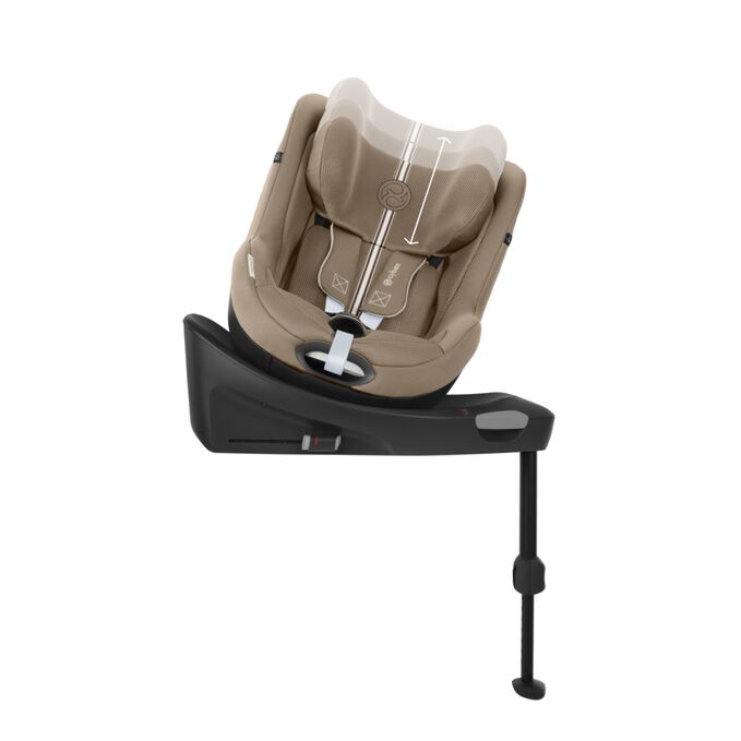 An image of the CYBEX Gold Sirona Gi i-Size Toddler Car Seat, highlighting the Grows with your child up to 4 years old feature.