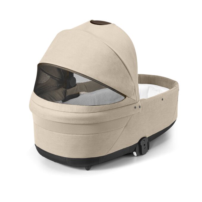 An image of the CYBEX Gold Cot S Lux Stroller, highlighting the Sky View Window feature.