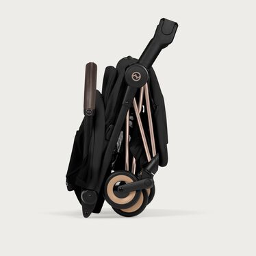 Imagen del CYBEX Platinum Adaptadores para portabebés Coya Accessories for Strollers que destaca la característica Se pliega sin desmontar los adaptadores.