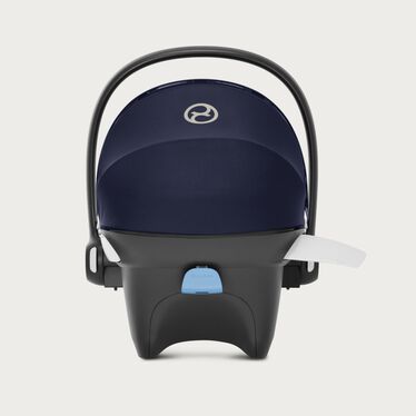 An image of the CYBEX Gold Aton M i-Size Infant Car Seat, highlighting the Linear Side impact Protection (L.S.P.) System feature.