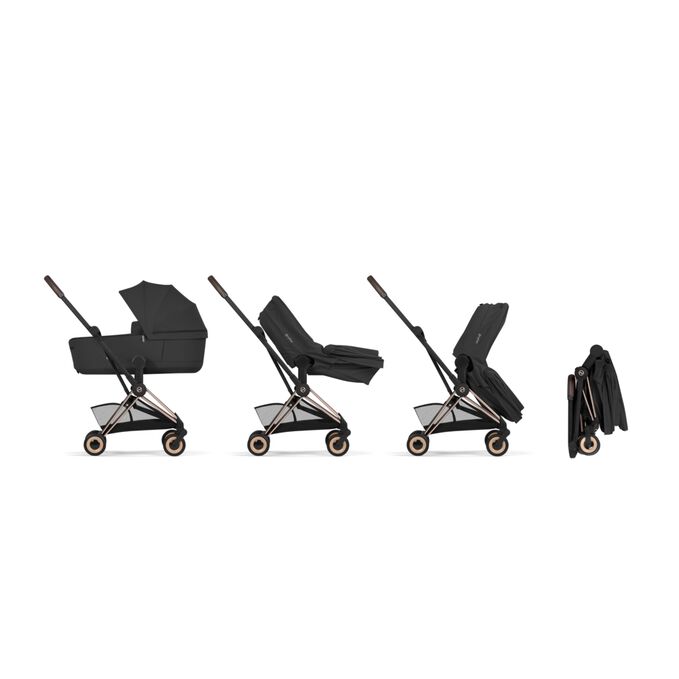 Imagen del CYBEX Platinum Coya with Cot Stroller que destaca la caracter&iacute;stica Travel System Ready.