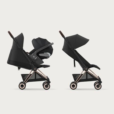An image of the CYBEX Platinum Coya Buggy, highlighting the Travel System Ready feature.