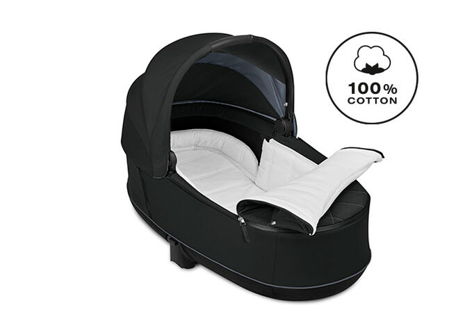 Immagine del CYBEX Platinum Navicella Priam 3 Lux Stroller che mette in risalto la caratteristica Materassino traspirante.