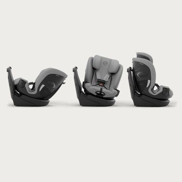An image of the CYBEX Gold Callisto G 360 Select Child Car Seat, highlighting the 360° Rotation in Any Recline Position feature.