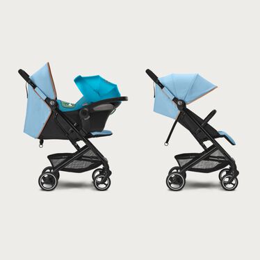 An image of the CYBEX Gold Beezy 2023 Buggy, highlighting the Travel System Ready feature.
