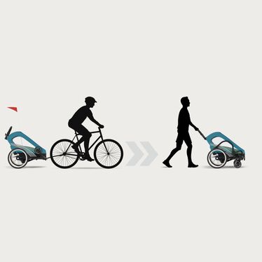 2-in-1: Trailer to Stroller