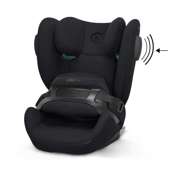 Image du CBX by CYBEX Pallas B3 i-Size Toddler Car Seat, mettant en avant la fonctionnalité Réduit les forces d’impact latérales de plus de 15 %².