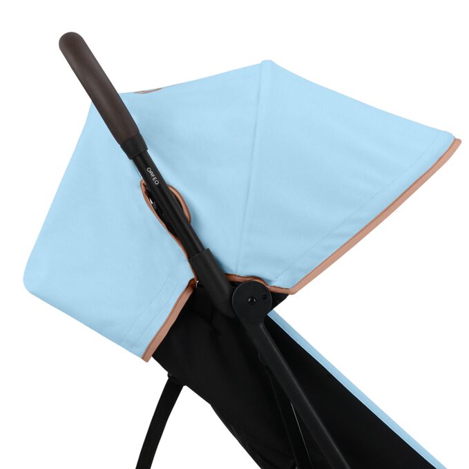 An image of the CYBEX Gold Orfeo 2023 Buggy, highlighting the XL UPF50+ Sun Canopy feature.