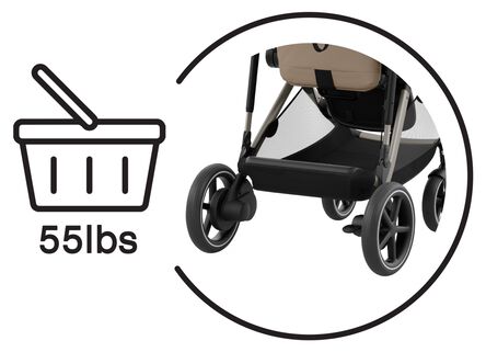 Super-spacious Stroller Basket