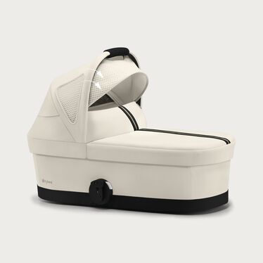 An image of the CYBEX Gold Cot S Stroller, highlighting the UPF 50+ XXL Sun Canopy feature.