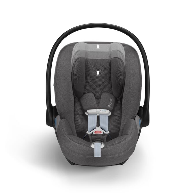 An image of the CYBEX Platinum Cloud T with Load Leg Base Infant Car Seat, highlighting the Grows with your child feature.