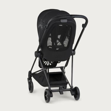 Afbeelding van de CYBEX Platinum Mios - La Parisienne Stroller, met de nadruk op de functie Ademende rugleuning van gaas.