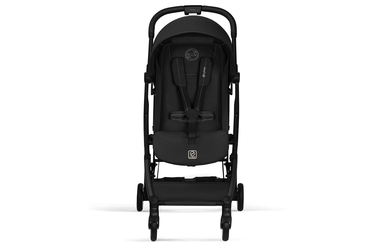 Cybex Orfeo kompakter Reisebuggy in Magic Black in Frontansicht