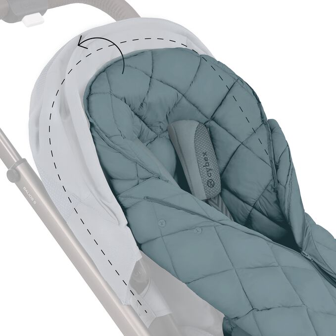 Obrázek CYBEX Gold Snogga 2 Accessories for Strollers, který zvýrazňuje funkci Nastavitelná kapuce.