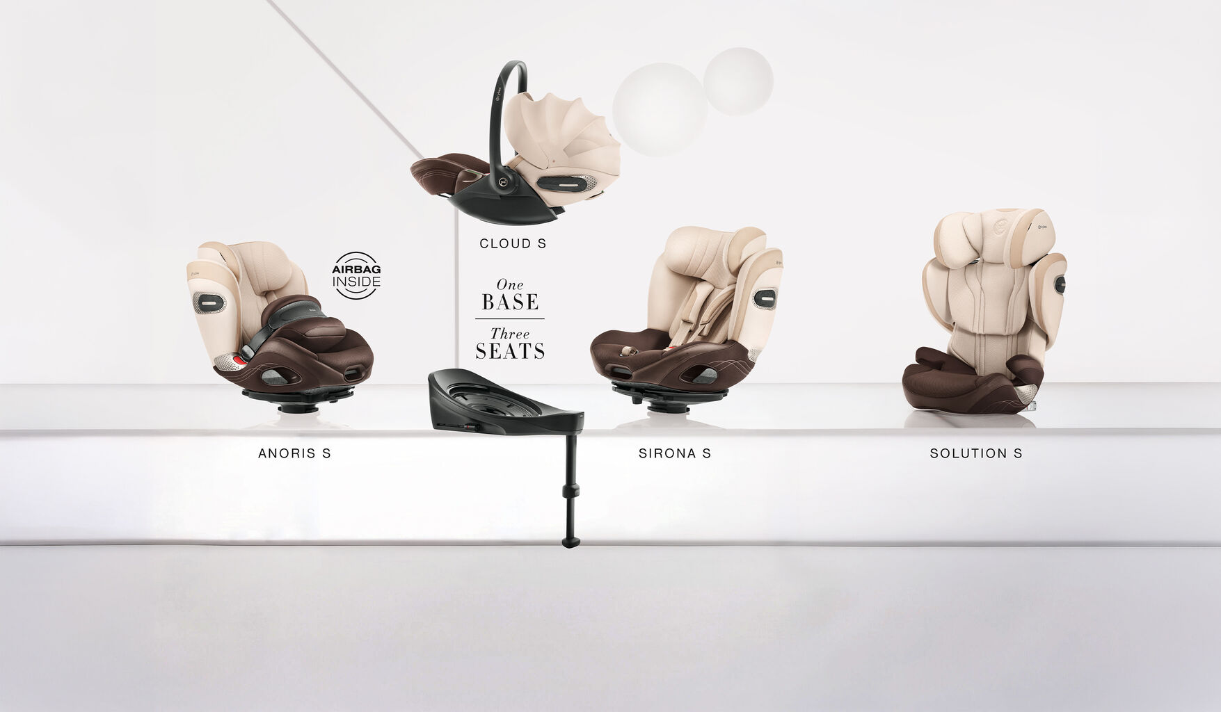 Modular S Line with the Anoris S, Cloud S, Base S, Sirona S and the additional Solution S.