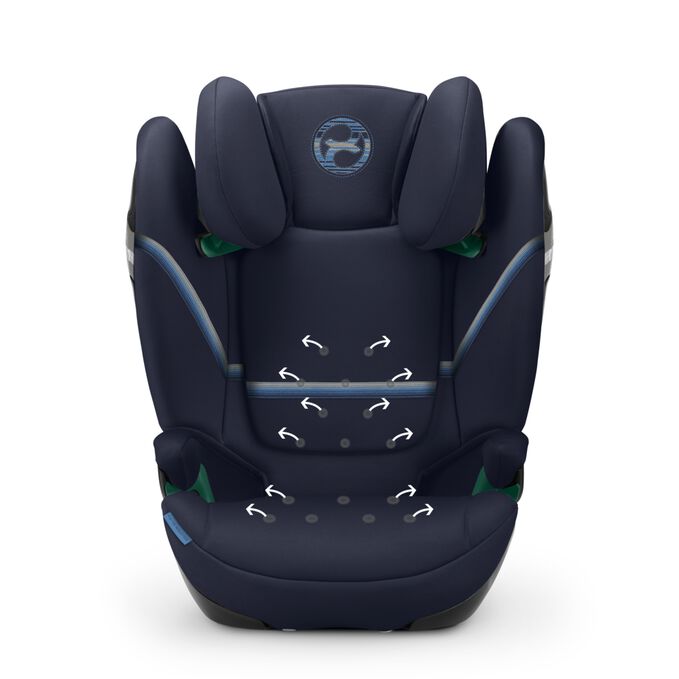 Immagine del CYBEX Gold Solution S2 i-Fix Child Car Seat che mette in risalto la caratteristica Sistema di aerazione integrato.