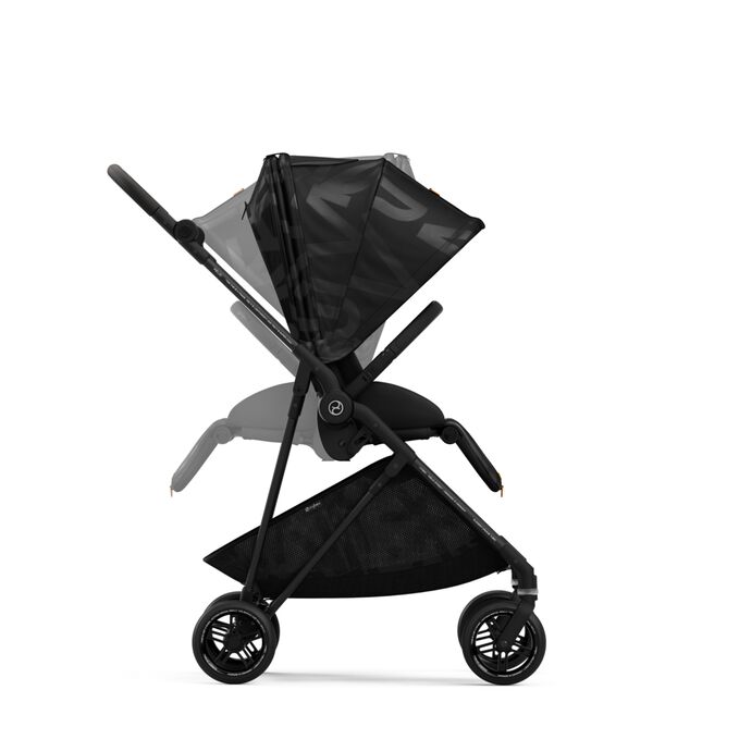 An image of the CYBEX Gold Melio Street Stroller, highlighting the Reversible seat unit feature.