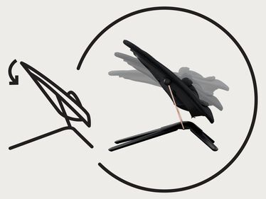 An image of the CYBEX Platinum Platinum Bouncer Bouncer, highlighting the 3-step recline feature.