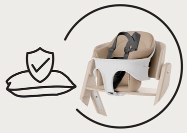An image of the CYBEX Gold Gold Harness Accessories for Home, highlighting the Safety and Comfort feature.