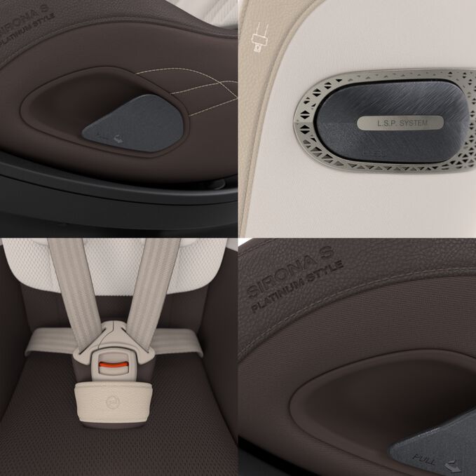 En bild av CYBEX Platinum Sirona S Infant Car Seat som lyfter fram funktionen Exklusiv design f&ouml;r dig och ditt barn.