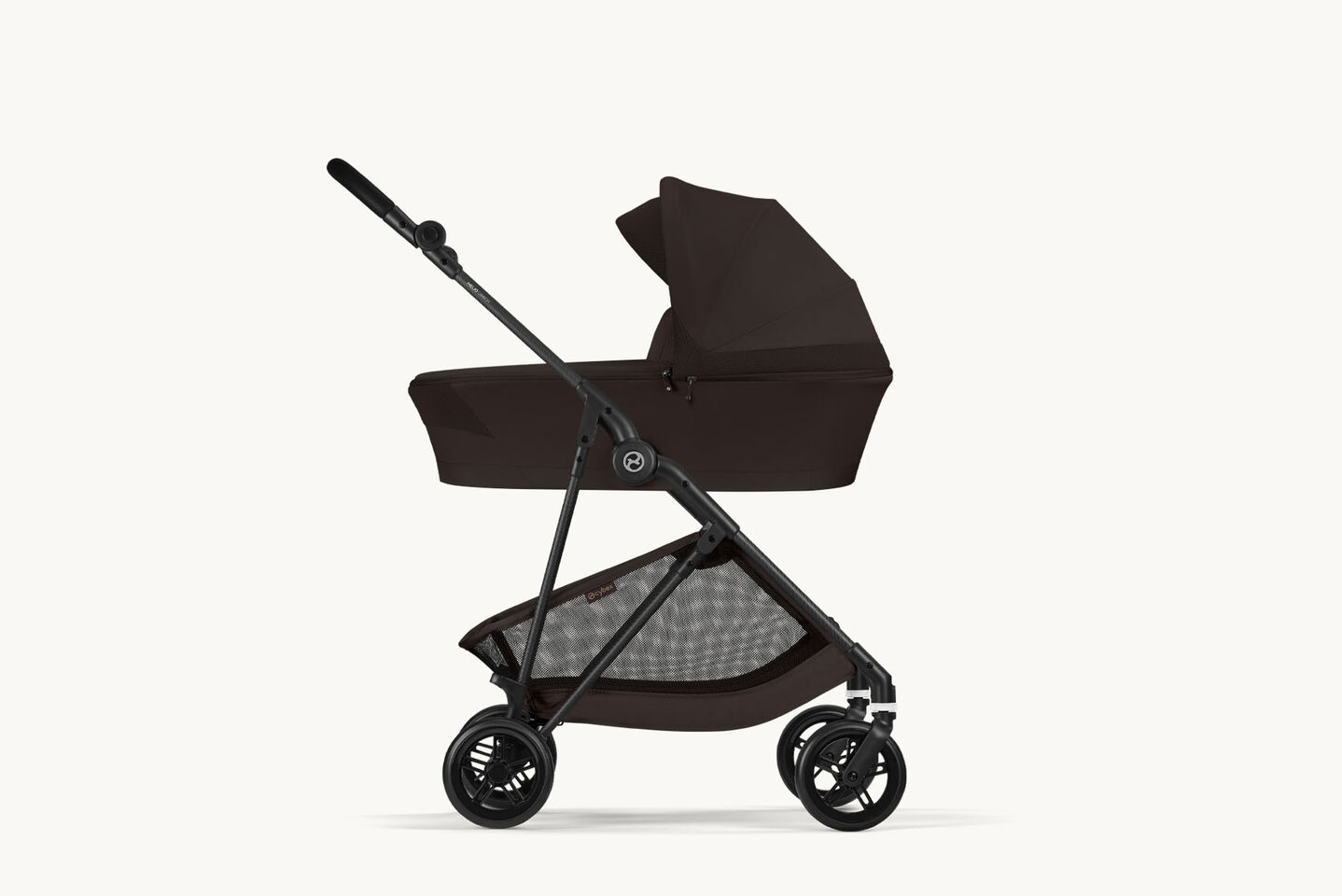 Product image of a Melio Carbon with a Melio Cot attached.