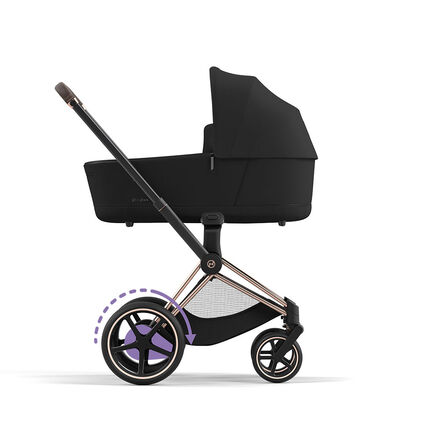 Priam Lux Carry Cot voor een CYBEX Platinum-kinderwagen op een e-Priam Frame