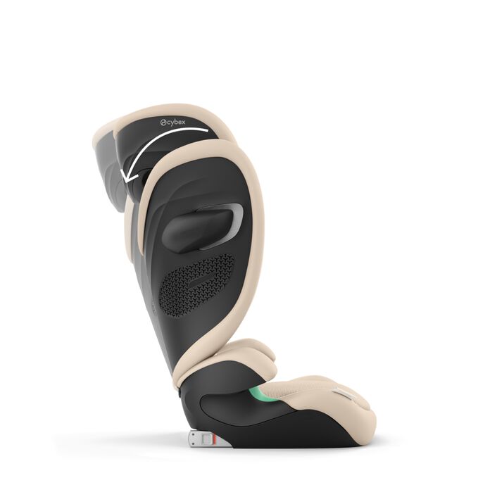 An image of the CYBEX Gold Solution G2 Child Car Seat, highlighting the Adjustable Comfort feature.