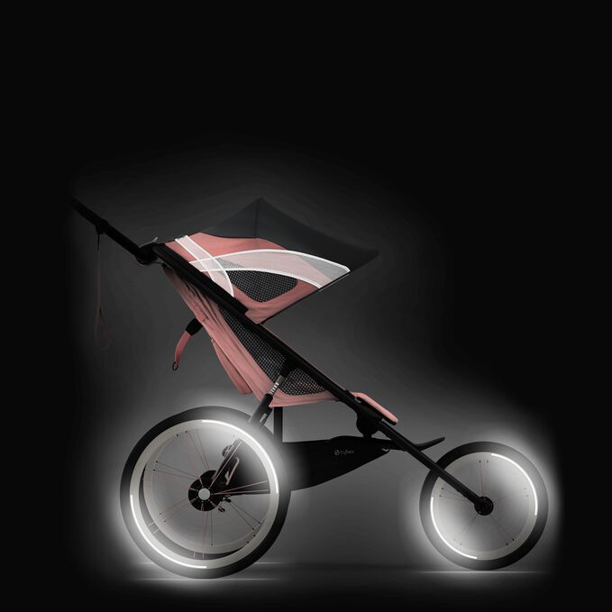 An image of the CYBEX Gold Avi One Box Jogger, highlighting the Reflective details feature.
