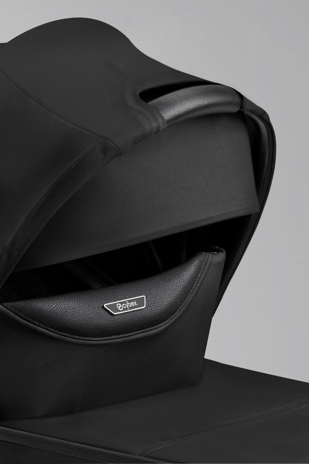 Close up of the Sun Visor that the Fold Lux Carry Cot has.