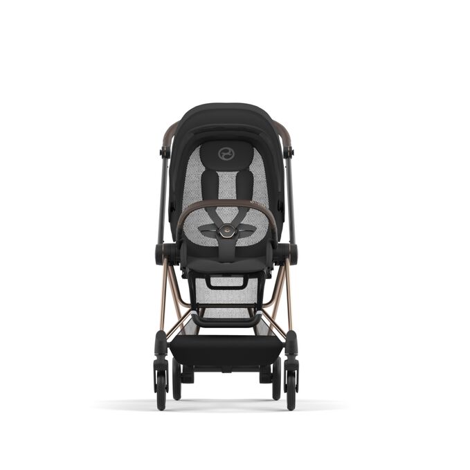 An image of the CYBEX Platinum Mios Jeremy Scott - Wings Stroller, highlighting the Comfort inlay feature.