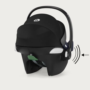 Obrázek CBX by CYBEX Aton B2 i-Size Infant Car Seat, který zvýrazňuje funkci Snižuje síly v případě bočního nárazu.