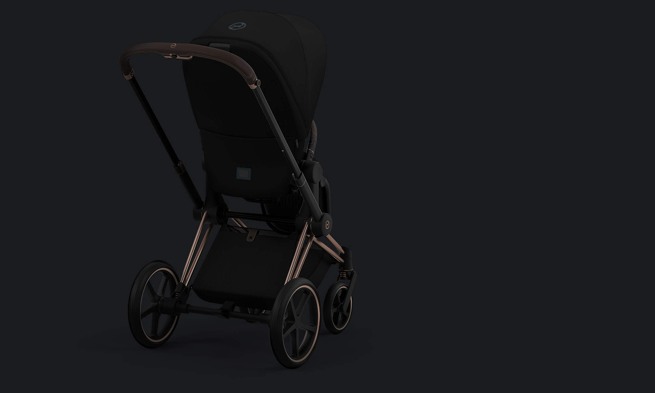 Funktionalitet för CYBEX Platinum Priam-barnvagn extra stor varukorg
