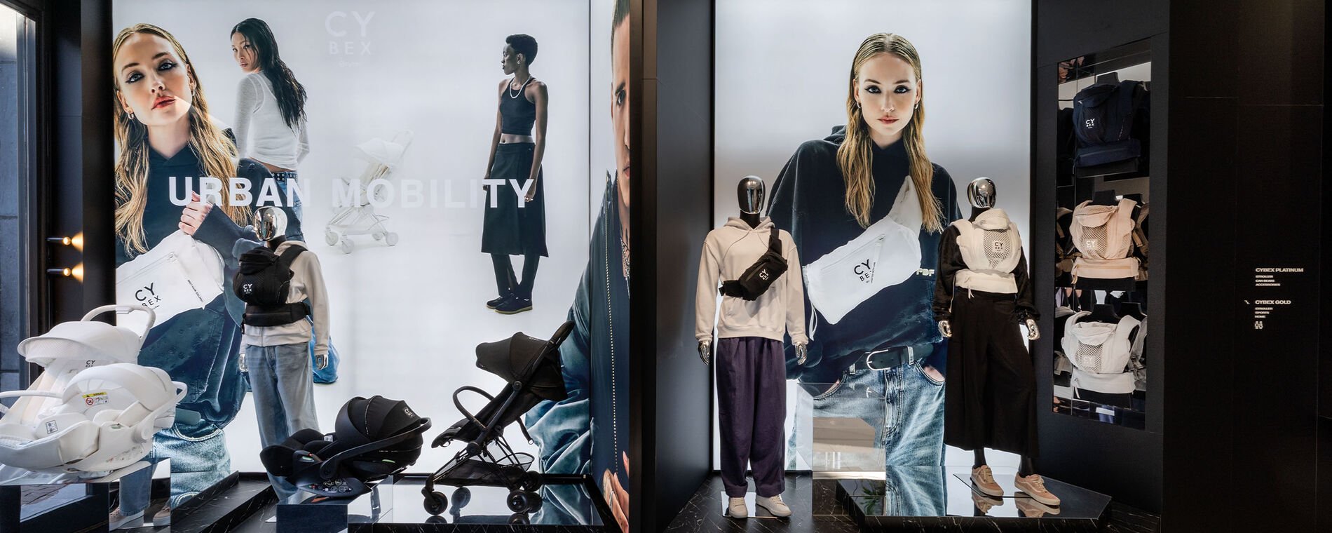 Urban Mobility-collectie in de flagshipstore in Amsterdam.
