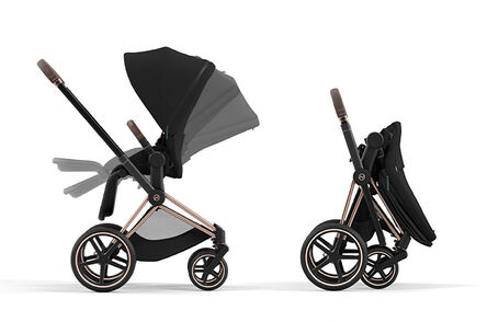 One-hand recline and fold